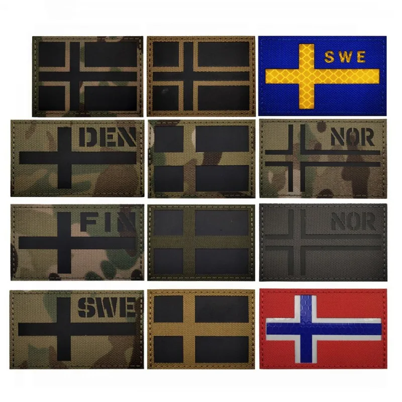 Rucksack Military Style - Flag Tactical Patches Norway Denmark Sweden