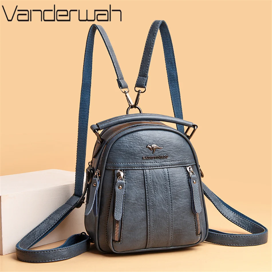4 In 1 Leather Backpacks Multi - Mini Backpack Purse 评论和价格