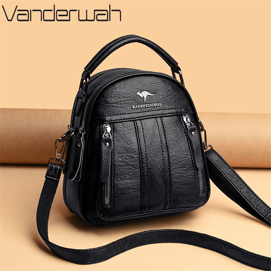 4 In 1 Leather Backpacks Multi - Mini Backpack Purse 评论和价格