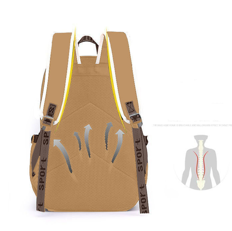 Kawaii Capybara Stylish Khaki  - School Backpack Teen 评论和价格