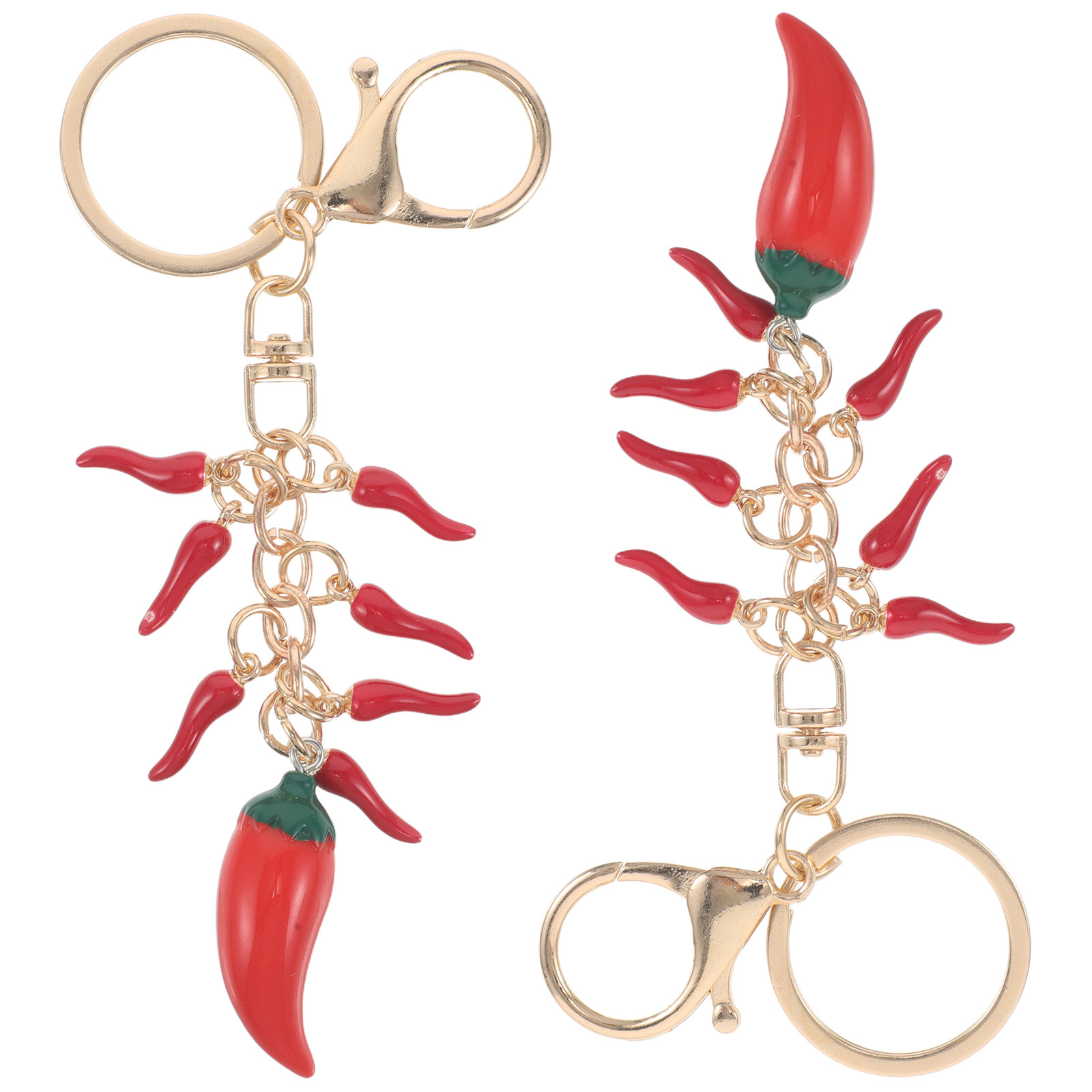 2Pcs Chili Pepper Keychains Re - Mini Backpack Purse 评论和价格