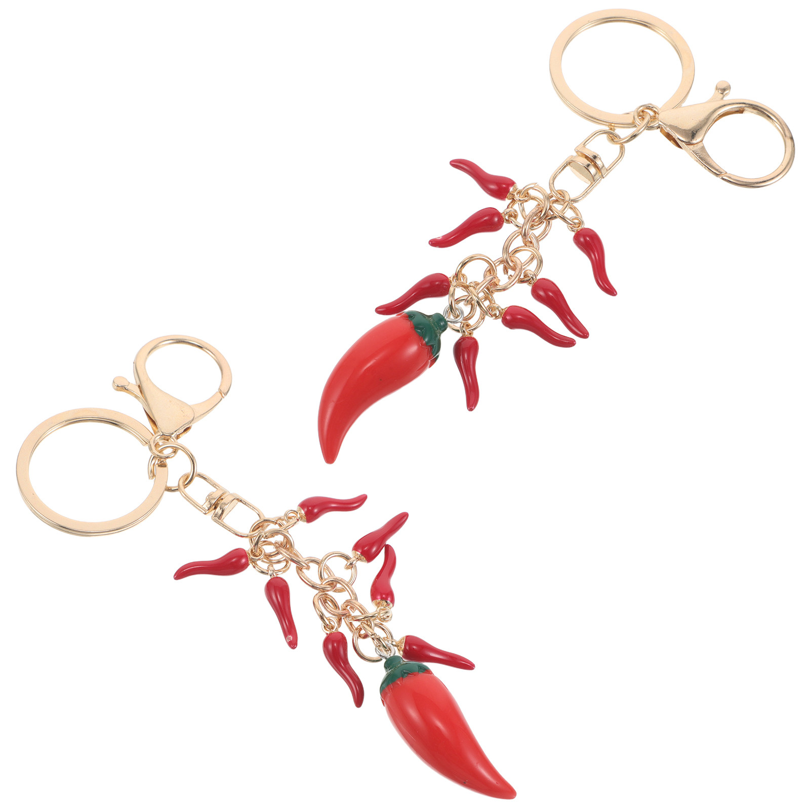 2Pcs Chili Pepper Keychains Re - Mini Backpack Purse 评论和价格