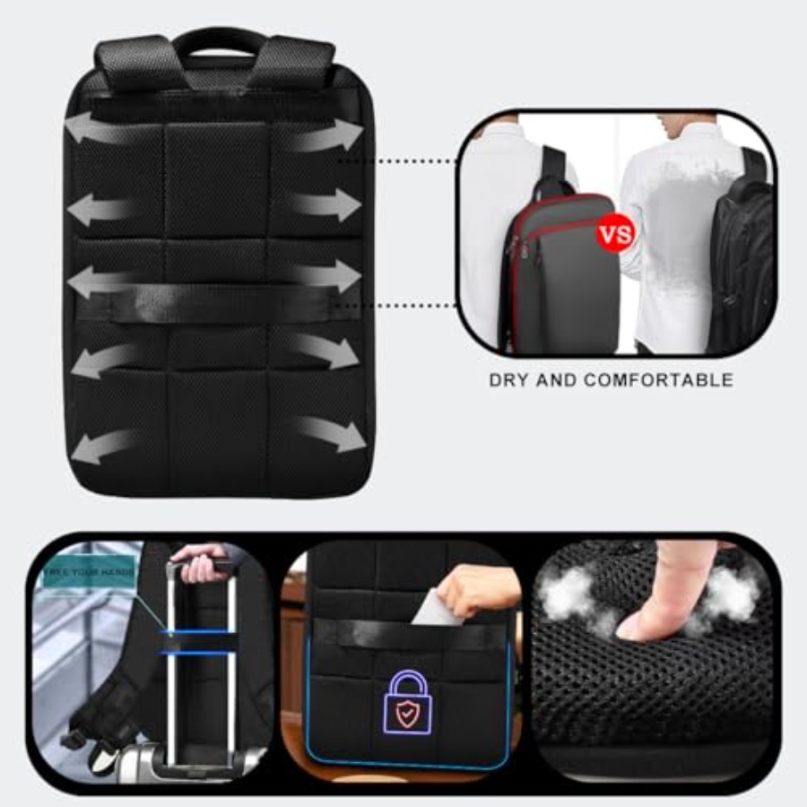 Slim and Expandable 15 15.6 16 - Travel Backpack Anti Theft 评论和价格