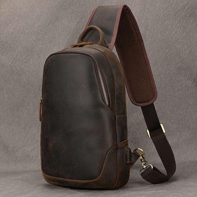 Large Size Causal Chest Bag Ge - Leather Backpack Vintage 评论和价格