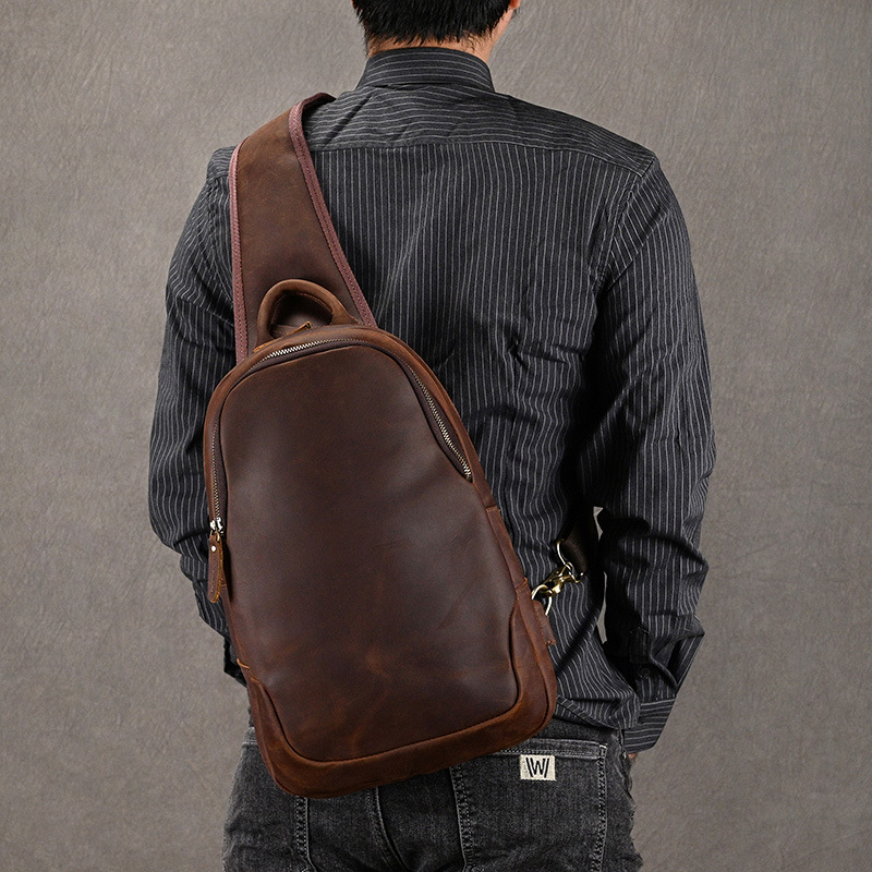 Large Size Causal Chest Bag Ge - Leather Backpack Vintage 评论和价格